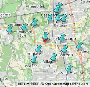 Mappa Via Garibaldi Ex SS 527 C, 20812 Limbiate MB, Italia (2.0725)