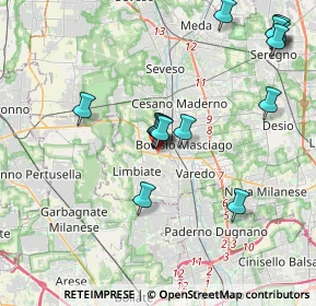 Mappa Via Garibaldi Ex SS 527 C, 20812 Limbiate MB, Italia (4.244)