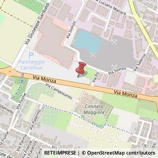 Mappa Via Garibaldi Ex SS 527 C/O Centro Commerciale Carrefour, 20812 Limbiate MB, Italia, 20812 Limbiate, Monza e Brianza (Lombardia)