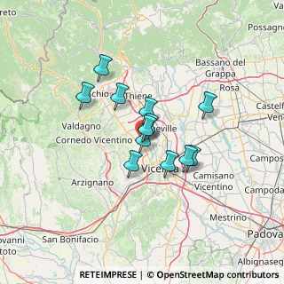 Mappa Via Cesare Battisti, 36030 Costabissara VI, Italia (9.42333)