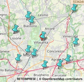 Mappa Piazza Martiri della Libertà, 20852 Villasanta MB, Italia (4.87769)