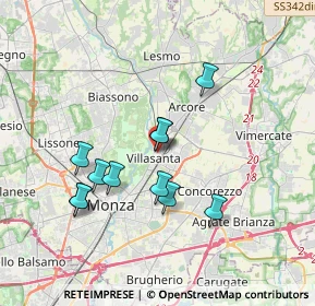 Mappa Piazza Martiri della Libertà, 20852 Villasanta MB, Italia (3.21273)