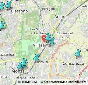 Mappa Piazza Martiri della Libertà, 20852 Villasanta MB, Italia (3.09333)
