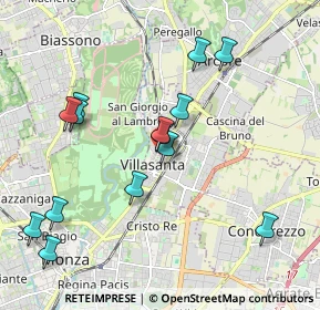 Mappa Piazza Martiri della Libertà, 20852 Villasanta MB, Italia (2.03)