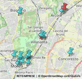 Mappa Piazza Martiri della Libertà, 20852 Villasanta MB, Italia (2.60438)