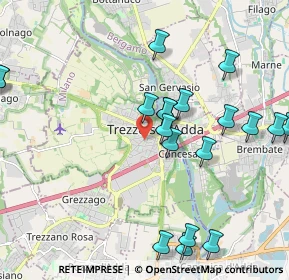 Mappa Via Camillo Benso Cavour, 20056 Trezzo sull'Adda MI, Italia (2.4025)