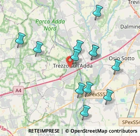 Mappa Via Camillo Benso Cavour, 20056 Trezzo sull'Adda MI, Italia (3.88833)