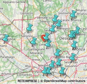 Mappa Via Guglielmo Oberdan, 20812 Limbiate MB, Italia (8.925)