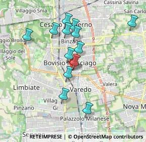 Mappa Via Sant'Aquilino, 20813 Bovisio-Masciago MB, Italia (1.72769)