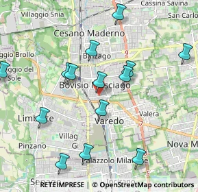 Mappa Via Sant'Aquilino, 20813 Bovisio-Masciago MB, Italia (2.25133)