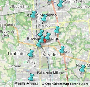 Mappa Via Sant'Aquilino, 20813 Bovisio-Masciago MB, Italia (1.92462)