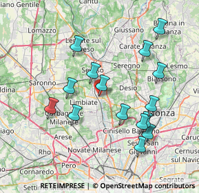 Mappa Via Sant'Aquilino, 20813 Bovisio-Masciago MB, Italia (7.518)