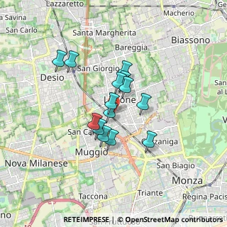 Mappa Via General Guidoni, 20851 Lissone MB, Italia (1.22357)