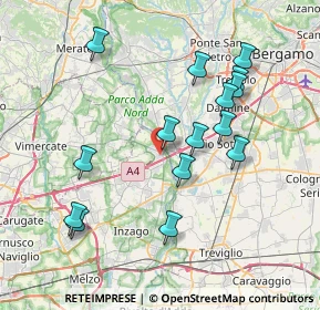 Mappa Via del Chioso, 20056 Trezzo sull'Adda MI, Italia (7.55133)