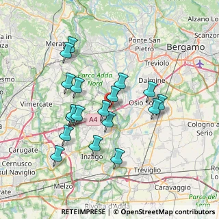 Mappa Via del Chioso, 20056 Trezzo sull'Adda MI, Italia (6.76778)