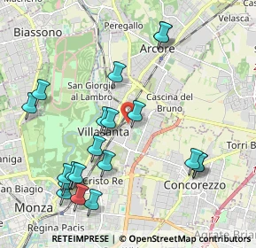 Mappa Via Bruno Buozzi, 20852 Villasanta MB, Italia (2.261)