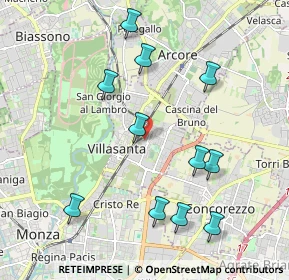 Mappa Via Bruno Buozzi, 20852 Villasanta MB, Italia (2.11818)