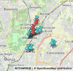 Mappa Via Bruno Buozzi, 20852 Villasanta MB, Italia (1.016)