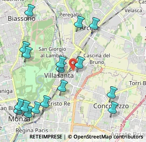 Mappa Via Bruno Buozzi, 20852 Villasanta MB, Italia (2.53941)