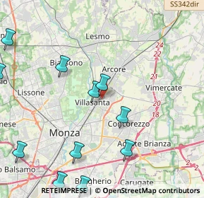 Mappa Via Bruno Buozzi, 20852 Villasanta MB, Italia (5.85462)