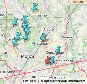 Mappa Via Bruno Buozzi, 20852 Villasanta MB, Italia (4.12615)