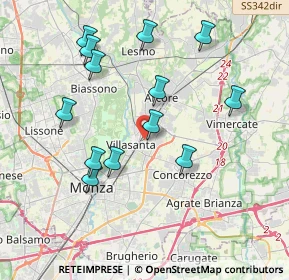 Mappa Via Bruno Buozzi, 20852 Villasanta MB, Italia (3.82385)