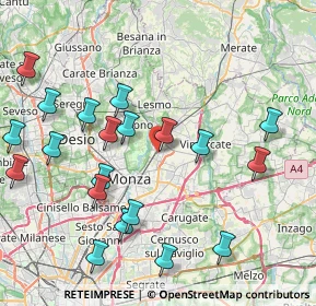 Mappa Via Bruno Buozzi, 20852 Villasanta MB, Italia (9.2565)