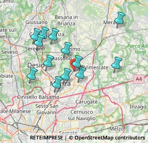 Mappa Via Bruno Buozzi, 20852 Villasanta MB, Italia (6.76)