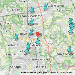 Mappa 20814 Bovisio-masciago MB, Italia (2.62083)