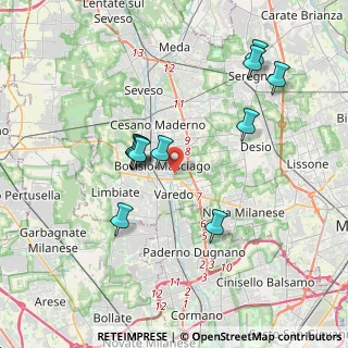 Mappa 20814 Bovisio-masciago MB, Italia (3.56273)