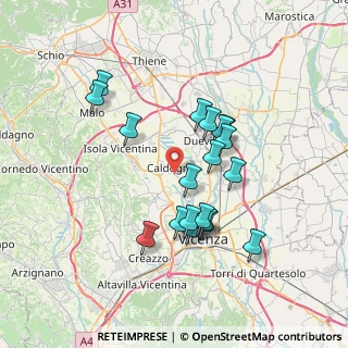 Mappa 36030 Caldogno VI, Italia (6.41316)