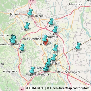 Mappa 36030 Caldogno VI, Italia (9.7405)