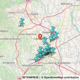 Mappa 36030 Caldogno VI, Italia (6.74278)