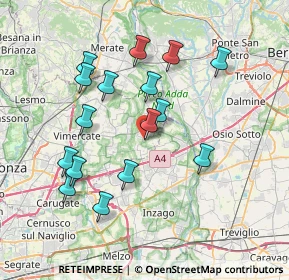 Mappa Via del Lavoro, 20874 Busnago MB, Italia (7.15438)