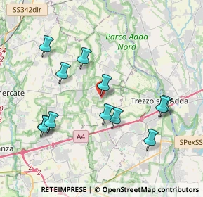 Mappa Via del Lavoro, 20874 Busnago MB, Italia (3.90667)