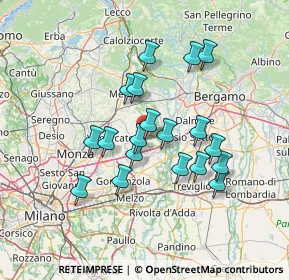 Mappa Via del Lavoro, 20874 Busnago MB, Italia (11.95947)