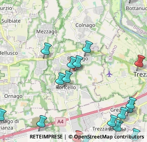 Mappa Via del Lavoro, 20874 Busnago MB, Italia (3.0925)