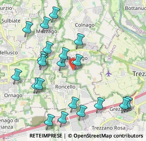 Mappa Via del Lavoro, 20874 Busnago MB, Italia (2.261)