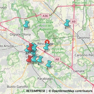 Mappa Via Cerro Maggiore, 20027 Rescaldina MI, Italia (3.68917)