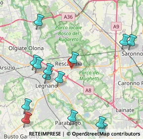 Mappa Via Umberto Crivelli, 20027 Rescaldina MI, Italia (5.12214)