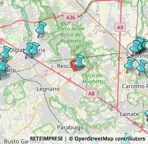 Mappa Via Umberto Crivelli, 20027 Rescaldina MI, Italia (7.0155)