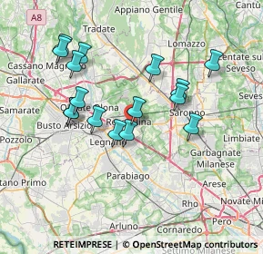 Mappa Via Umberto Crivelli, 20027 Rescaldina MI, Italia (6.75563)