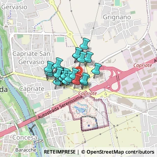 Mappa Via Pezzi, 24042 Capriate San Gervasio BG, Italia (0.25385)
