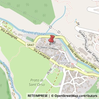 Mappa Rue Dr. Grappein, 84, 11012 Cogne, Aosta (Valle d'Aosta)