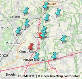 Mappa Largo Europa, 20863 Vimercate MB, Italia (3.7225)