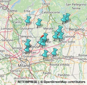 Mappa Largo Europa, 20863 Vimercate MB, Italia (11.35143)