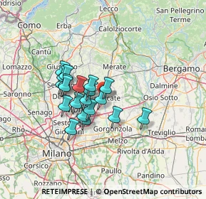 Mappa Largo Europa, 20863 Vimercate MB, Italia (10.0395)