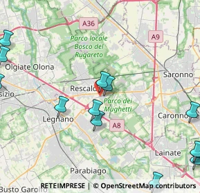 Mappa Viale Marco Polo Ovest, 20027 Rescaldina MI, Italia (5.88231)