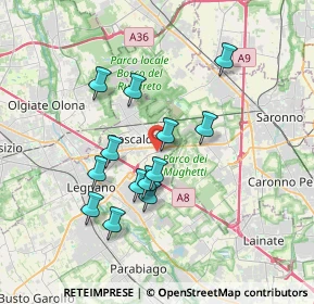 Mappa Viale Marco Polo Ovest, 20027 Rescaldina MI, Italia (3.10846)
