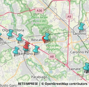 Mappa Viale Marco Polo Ovest, 20027 Rescaldina MI, Italia (6.15571)